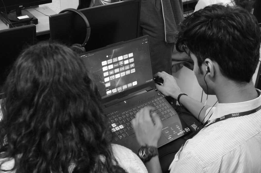 students in programming class